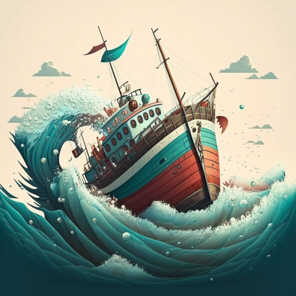 Une illustration d'un bateau dans le secteur maritime.