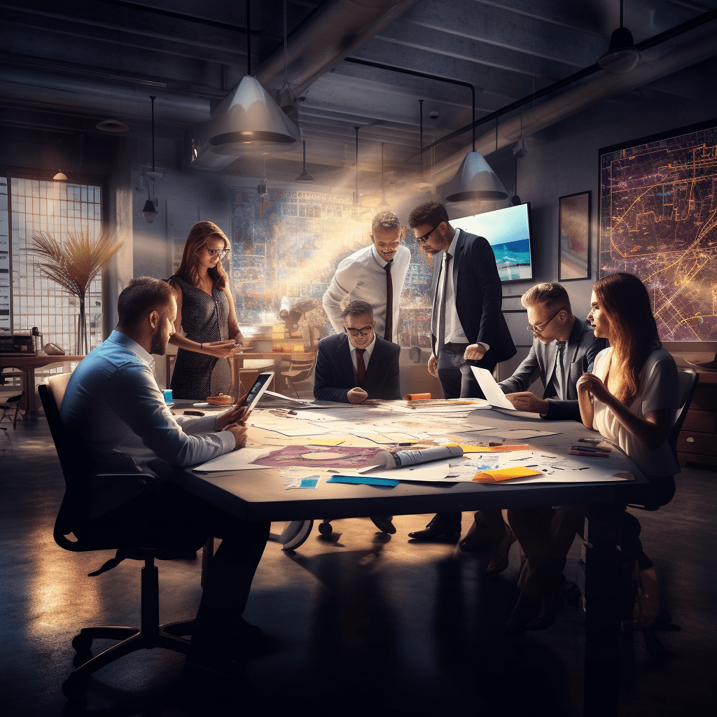 Un groupe de recruteurs lors d'un entretien d'embauche dans un bureau, attentifs aux mots à ne jamais dire.