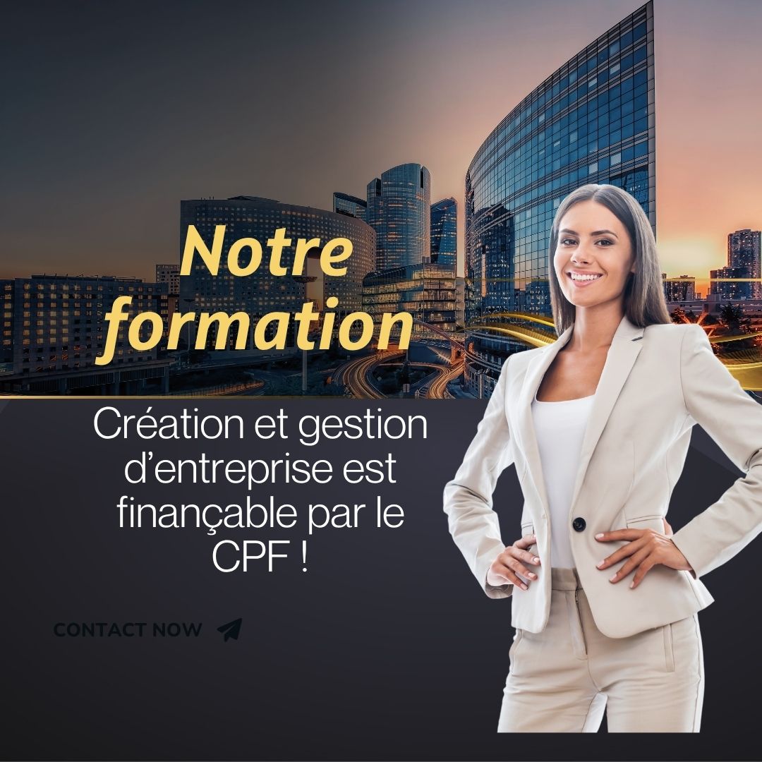 Notre formation Création et gestion d’entreprise est finançable par le CPF - création contenu