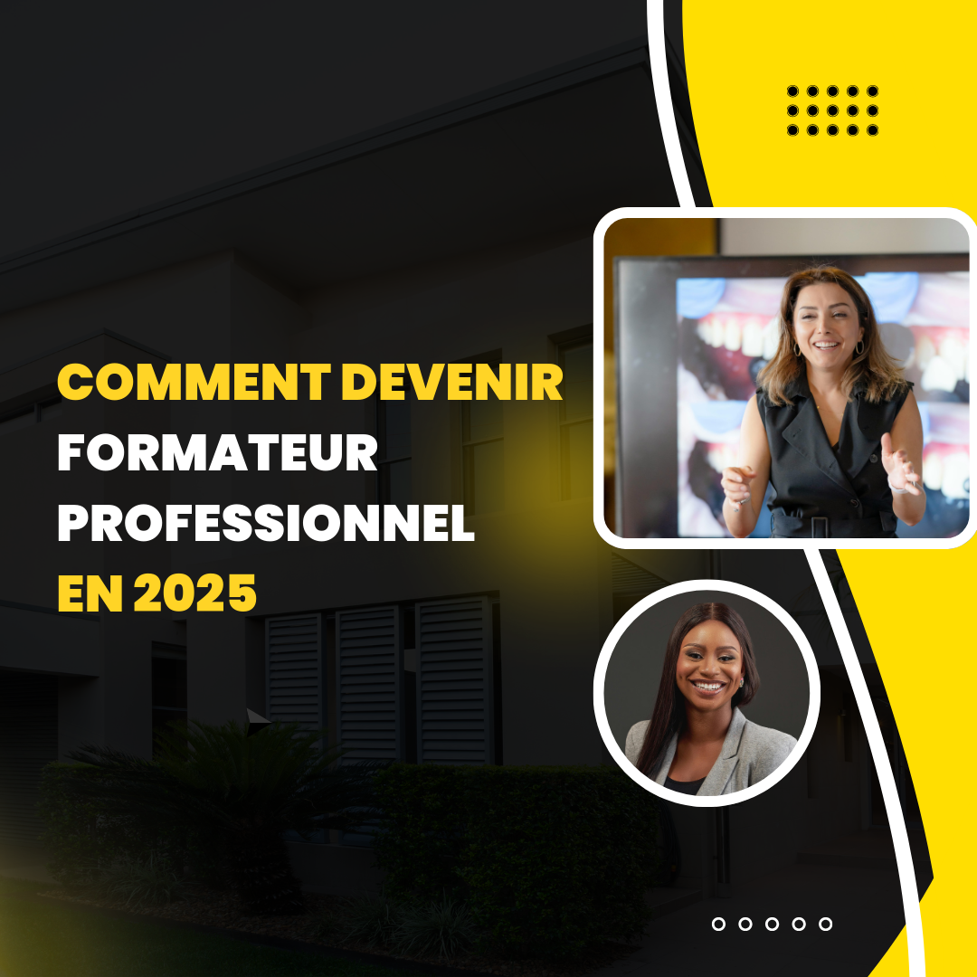 Formateur professionnel animant une session de formation hybride en 2025