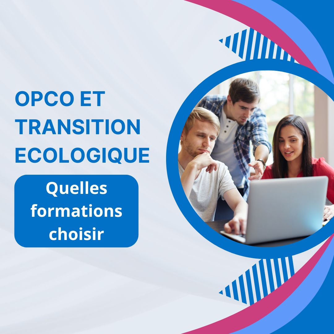 Infographie des principales formations financées par les OPCO pour la transition écologique