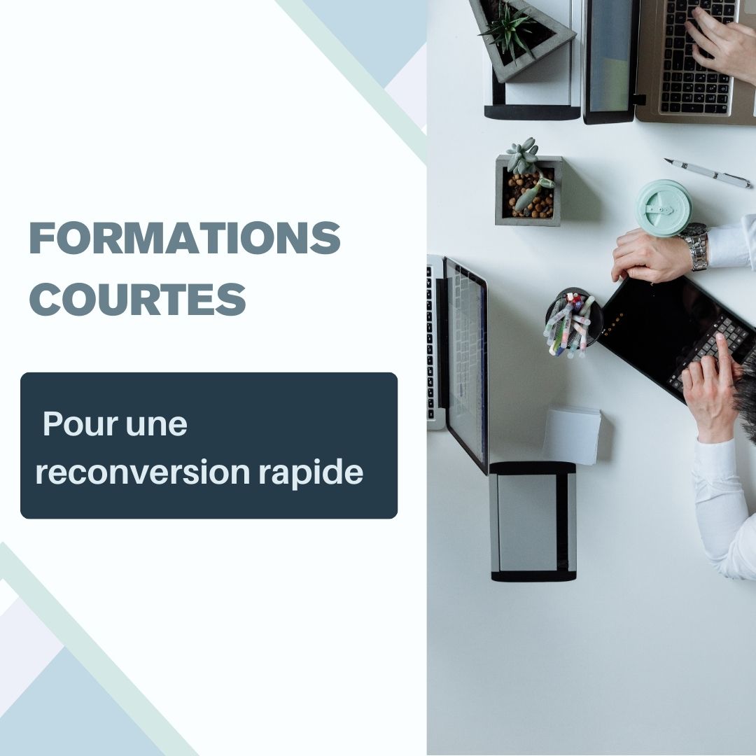 Personne en reconversion professionnelle suivant une formation courte pour changer de métier rapidement