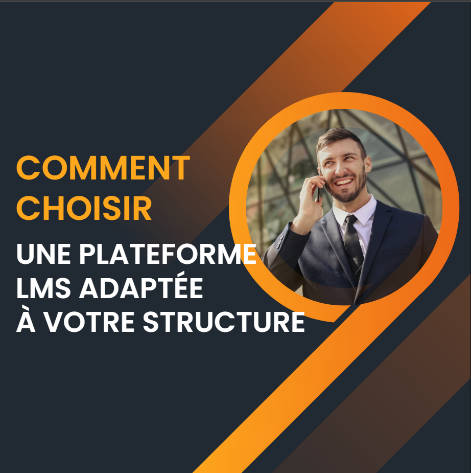 collaboratrice utilisant une plateforme LMS sur ordinateur pour suivre sa formation en ligne