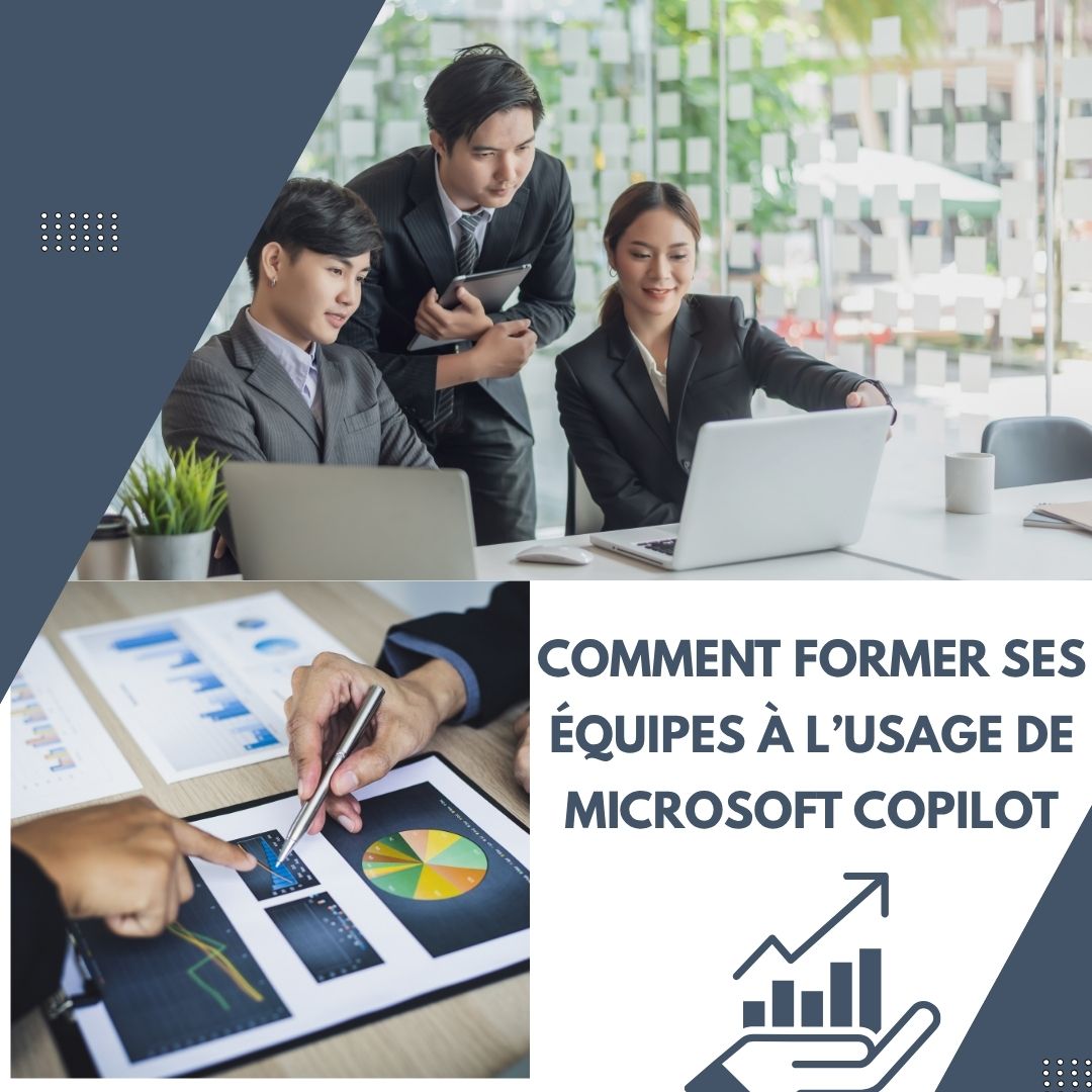 collaborateur suivant une formation à Microsoft Copilot pour améliorer sa productivité avec les outils Microsoft 365