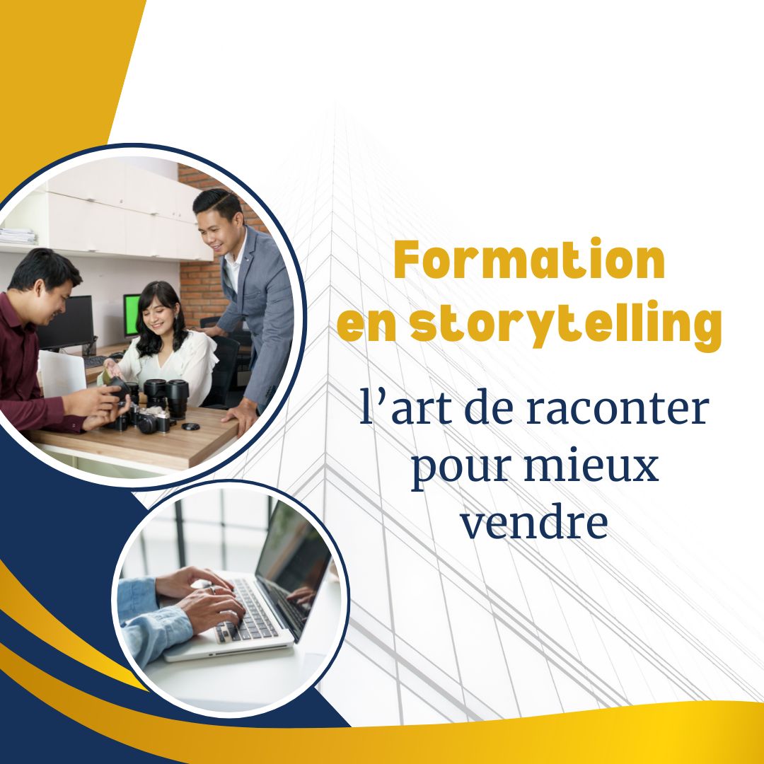 formateur enseignant les techniques de storytelling à des professionnels pour améliorer leurs ventes