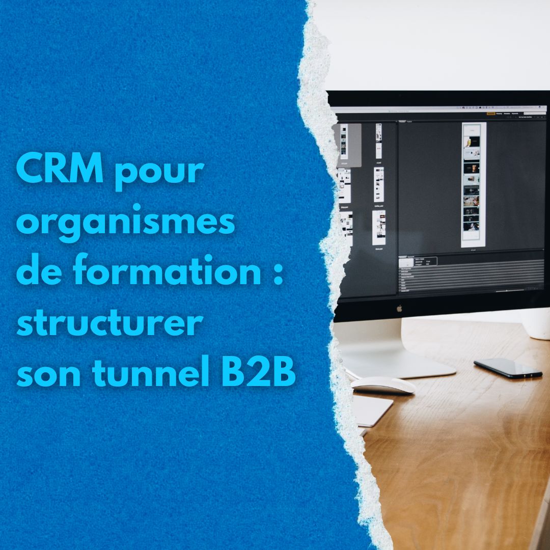 Tableau CRM illustrant le suivi des prospects et clients pour un organisme de formation