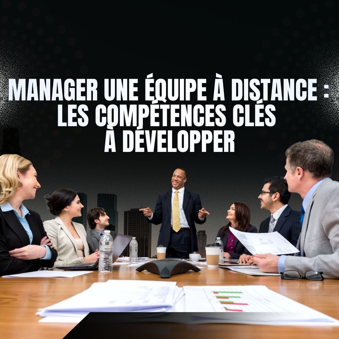 manager pilotant une équipe à distance via des outils numériques