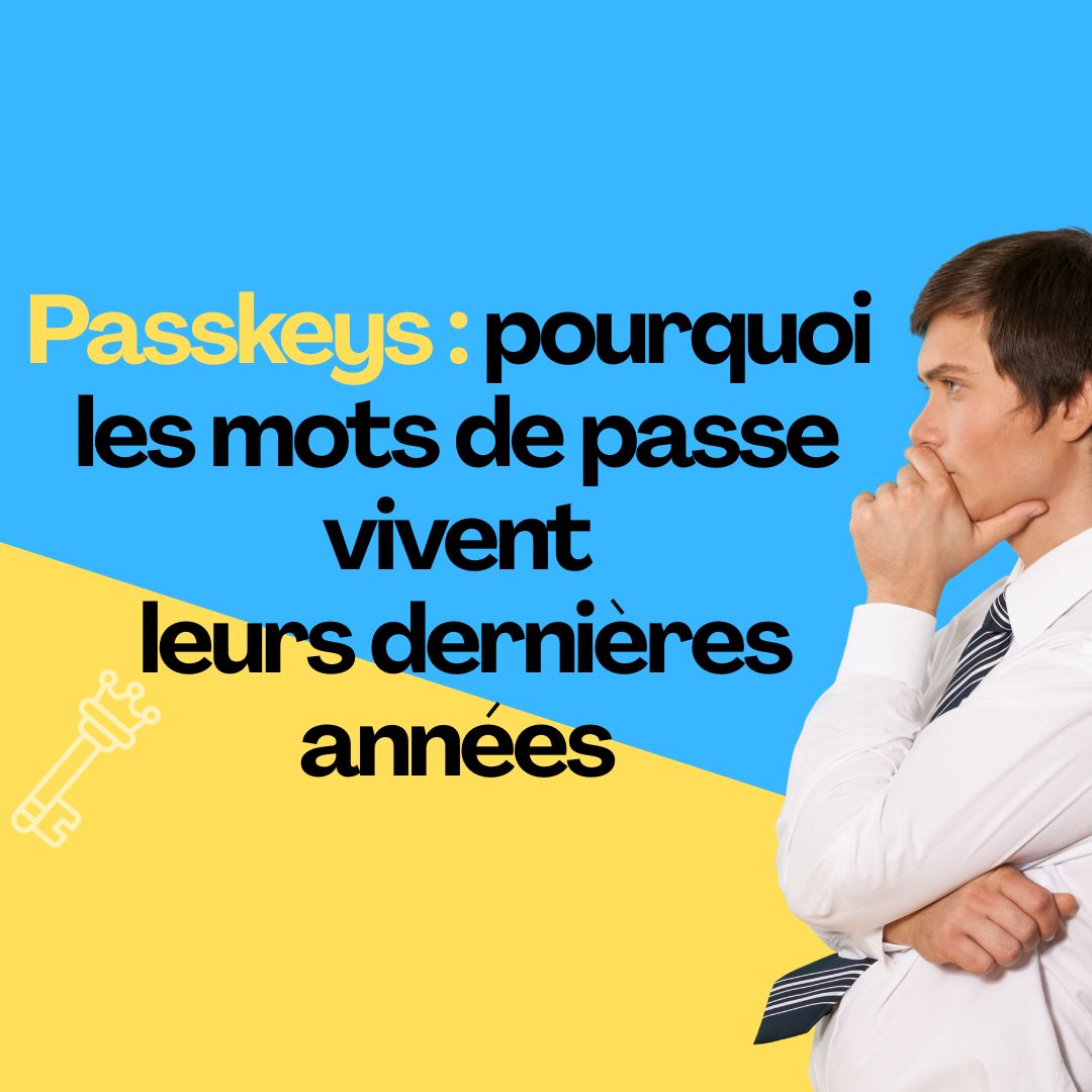 Utilisateur se connectant via passkey biométrique sur un ordinateur professionnel