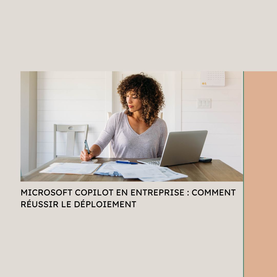 Collaborateurs utilisant Microsoft Copilot pour créer des documents et analyser des données