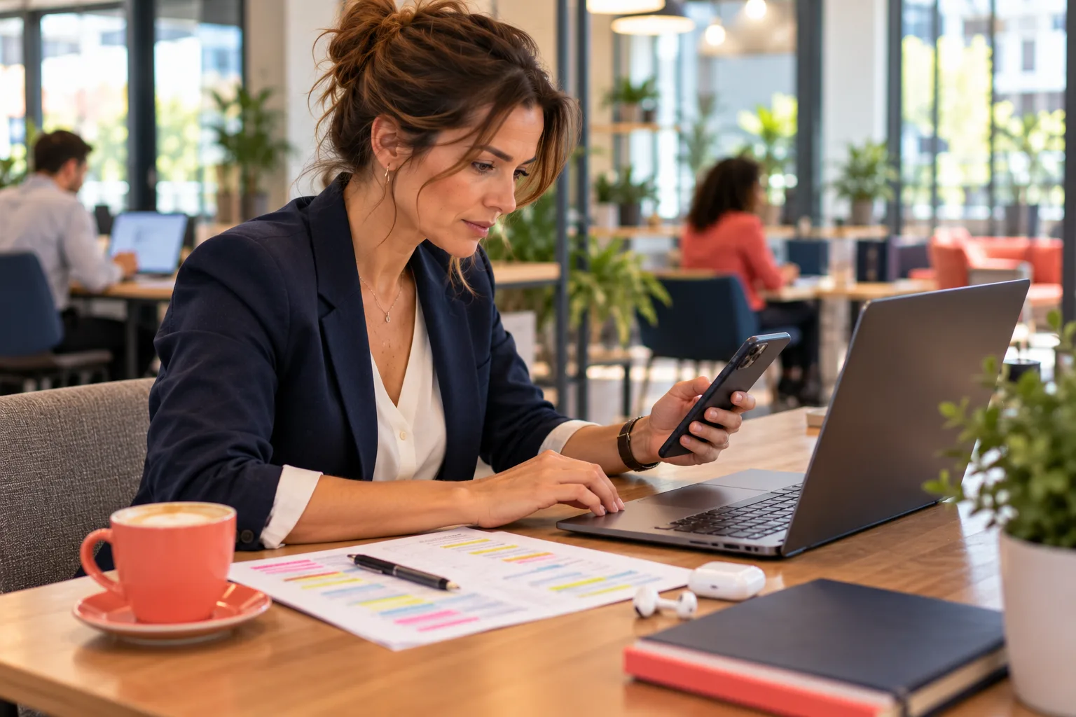 Préparation d’un message de prospection sur un réseau professionnel pendant une formation prospection commerciale