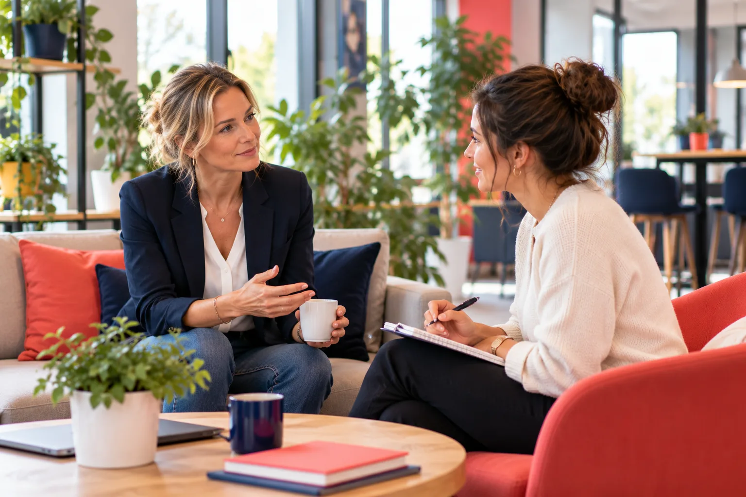 Formation gestion du stress et RPS : échange en groupe entre salariés, managers et formatrice